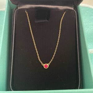 Tiffany & Co‎ 18K yellow gold and ruby necklace